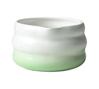 LOVIVER Japanese Ceramic Matcha Bowl Porcelain Tea Bowl for Whisking Gift Chinese Elegant Tea Making Tableware for Dining Room Family, Gradient Green