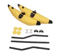 LOVIVER Kayak Stabilizer Float Inflatable Pontoon Outrigger Canoe Balance Kit Boat Outrigger With Connecting Rods And Repair Set suitable for kayaking canoeing slow cruising flatwater trips, Yellow