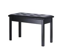LOVIVER Keyboard Bench Padded Keyboard Seat Heavy Duty with Wood Legs Piano Stool Chair Piano Seat for Electronic Piano Stage Guzheng, Black