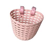 LOVIVER Kids Bike Basket Front Basket Organizer Storage Cargo Carrier with Straps for Picnic Riding Teens Tricycle Boys Girls, Pink