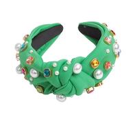 LOVIVER Knotted Headband Decorative Elegant Top Knot Headband for Women Gifts for Sister, Light Green