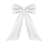LOVIVER Large Bow Decor Ribbon Tie Bow Large Backdrop Birthday Party Decorations for Shower Themed Wedding Engagement Decoration, White