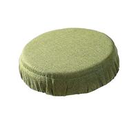 LOVIVER Lightweight Seat Cushion for Folding Stool, Removable Round Cover in Breathable Material, Suitable for Camping, Hiking, Fishing, Balcony, Etc, Green Imitate linen