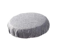 LOVIVER Lightweight Seat Cushion for Folding Stool, Removable Round Cover in Breathable Material, Suitable for Camping, Hiking, Fishing, Balcony, Etc, Gray Imitation linen