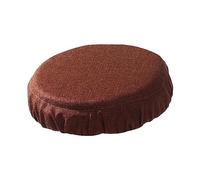 LOVIVER Lightweight Seat Cushion for Folding Stool, Removable Round Cover in Breathable Material, Suitable for Camping, Hiking, Fishing, Balcony, Etc, Coffee Imitate linen