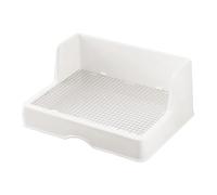 LOVIVER Litter Box with Grid Pet Pan Splashproof Potty Toilet Bedding Box for Restroom Farm Other Animals Hamster Chinchillas, Small Grid 10mm