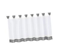 LOVIVER Lovely Kitchen Short Curtain Bathroom Voile Cafe Net Curtains, #3 57x18 Inch, Grey
