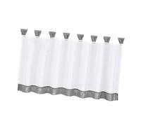 LOVIVER Lovely Kitchen Short Curtain Bathroom Voile Cafe Net Curtains, #6 57x24 Inch, Grey