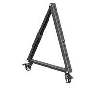 LOVIVER Low Height Mobile TV Stand Floor Stand Heavy Duty for 32-70 inch Screen Metal Adjustable Viewing Angle for Stage Home