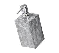 LOVIVER Marble Texture Soap Dispenser Liquid Hand Soap Dispenser Resin Refillable Leakproof with Stainless Steel Pump for Hotel Home, gray