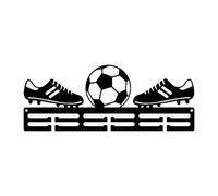 LOVIVER Medal Hanger Display Display Hanger Iron Easy to Install Home Organizer Rack Race Gymnastics Sturdy Medal Holder Trophy Shelf, Football
