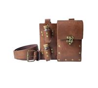 LOVIVER Medieval Alchemy Belt Bag Belt Pouch Waist Bag for Men Costume Props Accessories, Brown
