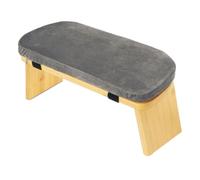 LOVIVER Meditation Seat Kneeling Bench Stool Chair Cushion With Stable Bamboo Construction And Soft Top Suitable for meditation mindful breathing prayer study, Gray Without Bag, 30