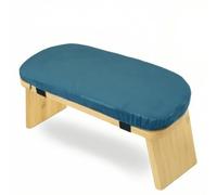LOVIVER Meditation Seat Kneeling Bench Stool Chair Cushion With Stable Bamboo Construction And Soft Top Suitable for meditation mindful breathing prayer study, Blue Without Bag, 26