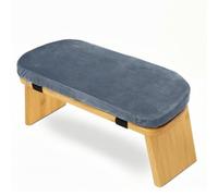 LOVIVER Meditation Seat Kneeling Bench Stool Chair Cushion With Stable Bamboo Construction And Soft Top Suitable for meditation mindful breathing prayer study, Light Blue Without Bag, 28