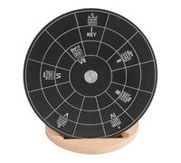 LOVIVER Melody Chords Tool,Circle of Fifths Wheel,Aluminium Alloy Music Learning Circle Chords Wheel for Musicians Teaching,Beginner, L with base