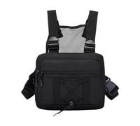 LOVIVER Men Women Chest Rig Bag Sports Vest Chest Pack Modern Multiple Pockets Front Pack Pouch Fanny for Workout Outdoor Sports, Black