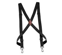 LOVIVER Men Women Suspender Unisex Elastic Straps X Type for Belt Loops Trucker Suspenders, Black