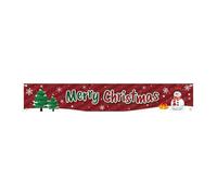 LOVIVER Merry Christmas Banner Backdrop,Outside Xmas Hanging Decoration Christmas Tree Snowman Banner for Office Xmas Porch New Year, 45cmx200cm