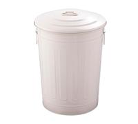 LOVIVER Metal Trash Can Garbage Can Multipurpose Heavy Duty Garbage Container Compost Bin with Lid for Garage Yard Farm Kitchen Small