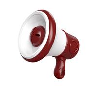 LOVIVER Mini Megaphone Bullhorn Portable Amplifier Novelty Keychain Toy Compact Loud Speaker with Chain for Boys Girls Ages 5+ Adults, Red