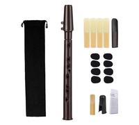 LOVIVER Mini Pocket Saxophone with Mouthpiece Reeds Carrying Bag Compact Size Woodwind Instrument for Music Lovers Instrument Players, coffee