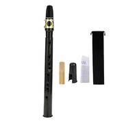 LOVIVER Mini Pocket Saxophone Woodwind Instrument Practice Tool Convenient with Mouthpiece Cover for Performers Beginner, black