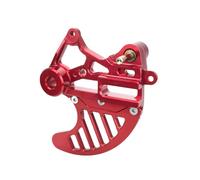 LOVIVER Motorcycle Brake Guard Rear Disc Guard Protector Cover With Vented Curved Profile Lightweight Aluminum Alloy CNC Machined Secure Fit Tailored For, Array, Red