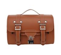 LOVIVER Motorcycle Tail Bag Motorcycle Travel Luggage PU Leather Wear Resistant Large Capacity Universal with Handle Rear Rack Trunk, Brown
