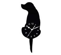 LOVIVER Novelty Dog Clock Silent Wall Clock - Mute Movement, Minimalist Modern design the wall Clock Pendulum for Kids Bedroom, Livingroom, School, B