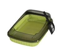 LOVIVER Open Top Cat Litter Box,Kitten Toilet,with High Side,Large Open Top Pet Litter Tray,for Small Medium Large Cats Small Animals, green