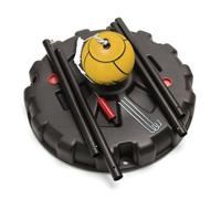 LOVIVER Outdoor Ball Complete Tetherball Set with Round Ebony Base Strong Vertical Pole Rubber Ball for Improving Hand Eye Coordination Suitable for Family Gatherings Recreation Backyards