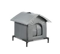 LOVIVER Outdoor Cat House House Elevated Warm Protection Feral Cat Shelter Pet Supplies Warm Insulated Protection Windproof Cat Tent for Winter Barn Community Porch Outside, M