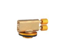 LOVIVER Outdoor Flat Cylinder Gas Valve, Accessories,Portable,Double Head,Gas Burner Control Valve for BBQ Picnic