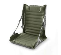 LOVIVER Outdoor Inflatable Seat Cushion Pad With Backrest Folding Ground Chair Mat Adjustable 0 to Support Nylon TPU Construction suitable for campsite travel, Jungle Green