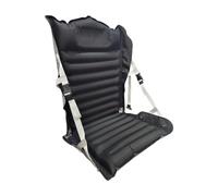 LOVIVER Outdoor Inflatable Seat Cushion Pad With Backrest Folding Ground Chair Mat Adjustable 0 to Support Nylon TPU Construction suitable for campsite travel, Black