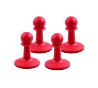 LOVIVER Outdoor Tent Support Pole Cap Set Mushroom Style With Rounded Tip Narrow Stem Wide Base Stabilize Shelter Construction suitable for camping tarp, Array, Bright Red, 4 Pieces Set