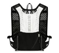 LOVIVER Outdoor Vest Running Backpack Jogging Chest Pack With Zipper Pocket And Phone Holder Suitable for daily running cross country mountain biking walking , Black With White