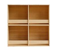LOVIVER Parakeet Nesting Box Wooden Parrot Nest Birds Food Container Bird Breeding Box Bird Cage House for Finch Lovebirds Cockatiels, 4 Grids 60cmx60cm