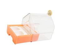 LOVIVER Parrot Bathing Box Parrot Bath Tub Multifunctional Bird Shower Accessory for Finches Parrots Budgerigar Small to Medium Birds, Pink