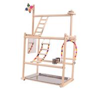 LOVIVER Parrot Playstand Parrot Playground Activity Center,with Ladder,Birds Gym,Parakeet Bird Play Stand for Conures Macaws Lovebird