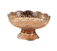 LOVIVER Pedestal Fruit Bowl with Drainage, 9.84x5.31Inch Modern High-Footed Centerpiece, Dessert Display Stand, PP Party Fruit Tray Decor for Countertop, Ideal for Kitchen, Wedding, Snack Display