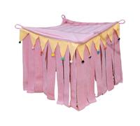 LOVIVER Pet Corner Hideout Pets Cave Breathable Creative Portable Guinea Pig House Small Animal Hideout for Hamster Rat Kitten Ferret, Pink, M
