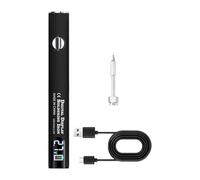 LOVIVER Portable Cordless Soldering Iron Kit USB Rechargeable Household 510 Thread Premium Electric Soldering Pen Adjustable Voltages, Black Set
