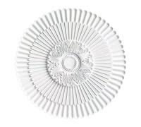 LOVIVER PU Ceiling Medallion Decorative Plate Easy to Install Modern for Light Fixtures Round for Restaurant Living Room, Diameter 40cm