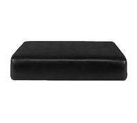 LOVIVER PU Leather Sofa Cushion Slipcover Case Separate Waterproof Breathable Solid Color Black Couch Cushion Cover, 1 Seater