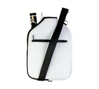 LOVIVER Racket Sleeve Neoprene Paddle Cover Pickleball Protection Premium Holder Pouch Case Pickleball Head Cover with Storage Pocket, White