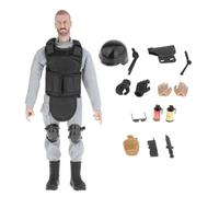 LOVIVER Realistic Police Model Set, 12" Action Figures Playset with Accessories, 1:6 Scale Model Figure for Boys Girls, Gray