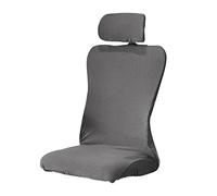LOVIVER Removable Office Chair Seat Covers with Headrest Cover Water Resistant Seat Protector for Dining Room Swivel Computer Desk Chairs, Dark Gray