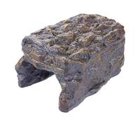 LOVIVER Reptile Hide Rock Cave Resin Sleeping Basking Reptiles Easy to Clean Ornament Decoration Decorative Tank Accessories